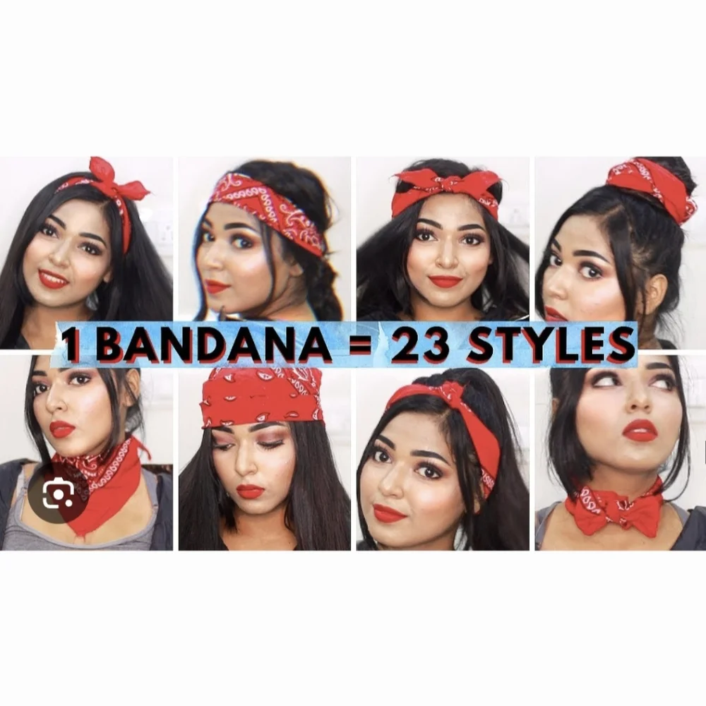 Checkered Red Bandana - Picture 3 of 4